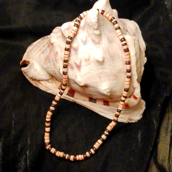 Puka-style beaded stretchy necklace (unisex) or double looped bracelet - Picture 1 of 4